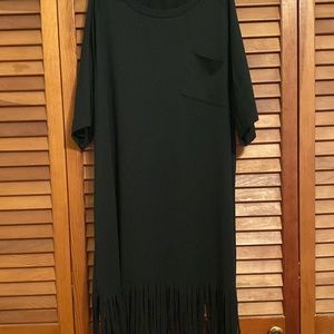 SHEIN black fringe dress